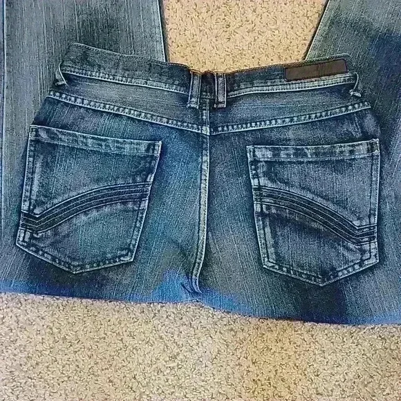 Ring of Fire Straight Fit Dark Blue Jeans Boys Size 18 - Picture 4 of 7